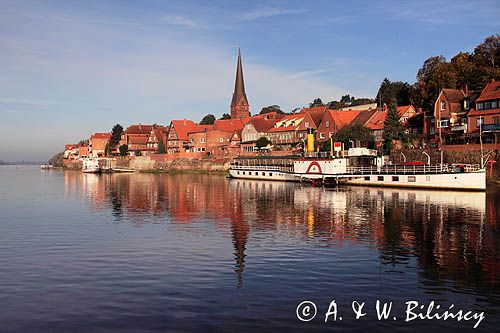 Lauenburg, rzeka Łaba, Elbe, Szlezwik-Holsztyn, Niemcy