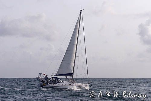 jacht typu Ovnie, s/y Liberte na fali oceanicznej, Atlantyk