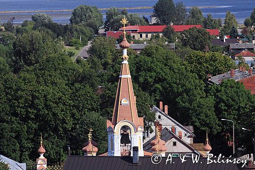 panorama miasta z wieży kościoła Świętej Trójcy, Sv. Trisvienibas baznica, Liepaja, Łotwa a view from Sv. Trisvienibas church, Liepaja, Latvia