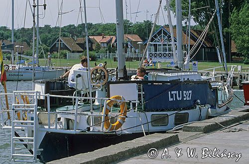 Port, Nida, Mierzeja Kurońska, Litwa, Zalew Kuroński