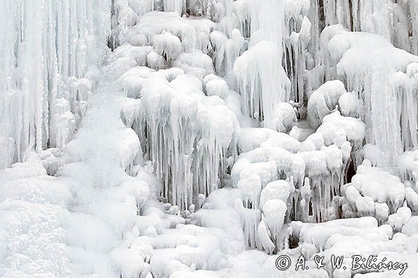 Lodospady nad Wisłokiem w Rudawce Rymanowskiej, Beskid Niski