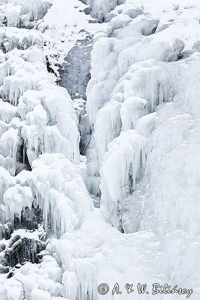 Lodospady nad Wisłokiem w Rudawce Rymanowskiej, Beskid Niski