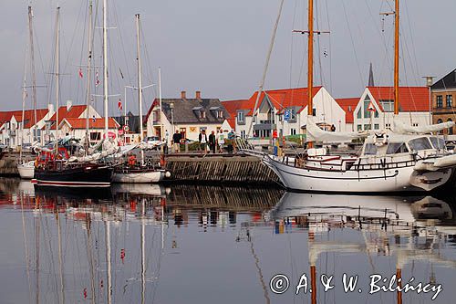 Logstor, Port jachtowy w kanale króla Frederika VII, Limfjord, Jutlandia, Dania