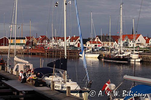 Logstor, Port jachtowy w kanale króla Frederika VII, Limfjord, Jutlandia, Dania