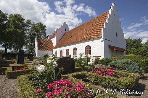 Kościół na wyspie Lyo, Archipelag Południowej Fionii, Dania