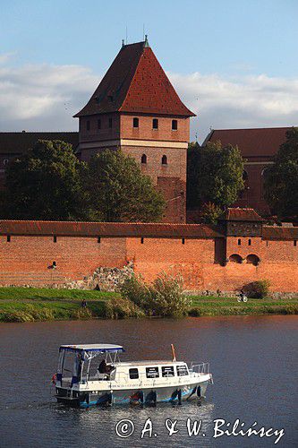 Vistula cruiser 30 pod zamkiem w Malborku, rzeka Nogat, żuławy