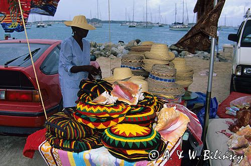 Targ w Marigot na St. Martin, Małe Antyle, Karaiby