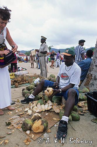Małe Antyle, Karaiby, targ w Marigot na St. Martin