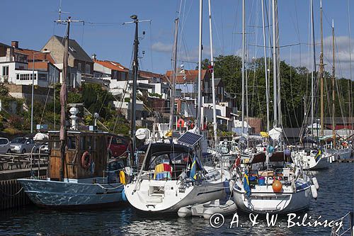 Stary Port, Gamle havn, Middelfart na wyspie Fyn, Fionia, Mały Bełt, Dania