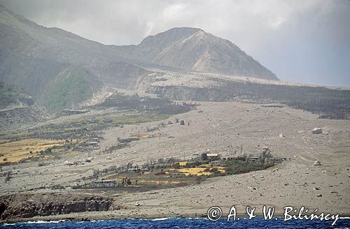 Soufriere Hills, Soufriere, wulkan na wyspie Montserrat na Morzu Karaibskim., Małe Antyle, Montserrat, Karaiby