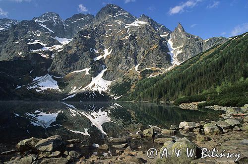Tatry Morskie Oko, Mięguszowiecki Szczyt Czarny, Mięguszowiecka Przełęcz pod Chłopkiem, Mięguszowiecki Szczyt Pośredni, MIęguszowiecki Szczyt, Cubryna, Mnich