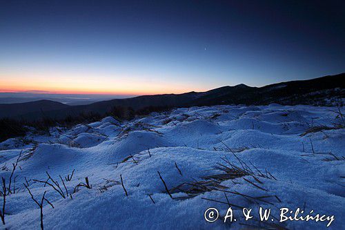 przed świtem, Bukowe Berdo, Bieszczady