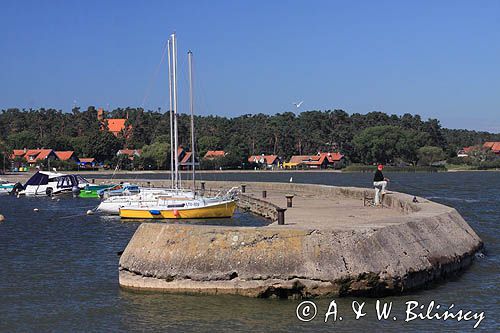 port w Nidzie na Mierzei Kurońskiej, Zalew Kuroński, Neringa, Litwa Nida harbour, Curonian Spit, Curonian Lagoon, Neringa, Lithuania