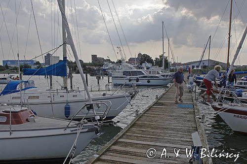 port jachtowy w Wolgast, cieśnina Peene - Piana między wyspą Uznam a kontynentalną częścią Niemiec