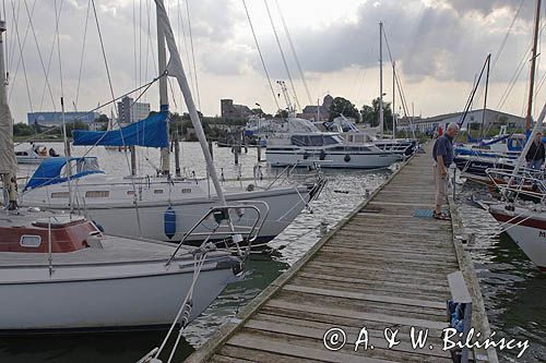 port jachtowy w Wolgast, cieśnina Peene - Piana między wyspą Uznam a kontynentalną częścią Niemiec