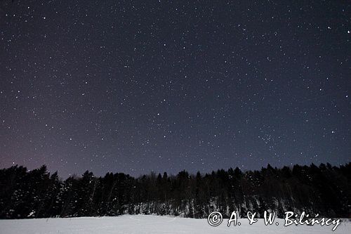 nocne, gwiaździste niebo, Bieszczady