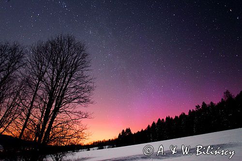 nocne, gwiaździste niebo, Bieszczady