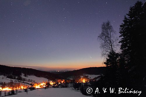 nocne, gwiaździste niebo, Bieszczady