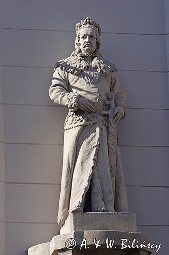 Nowy Sącz, figura króla Jagiełły, na pamiątkę bitwy pod Grunwaldem, ulica Jagiellońska