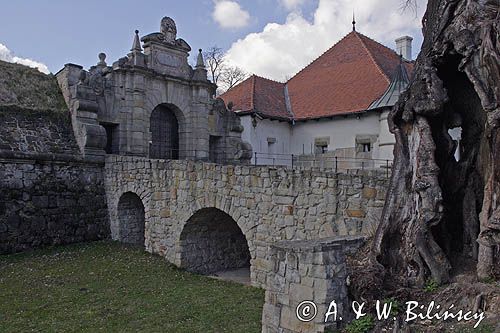 Nowy Wiśnicz, zamek, most i brama wjazdowa, Pogórze Wiśnickie