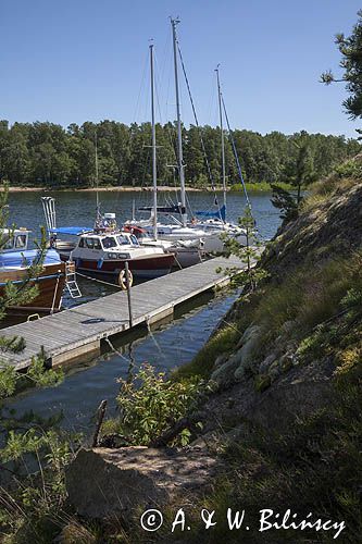 Przystań żeglarska, Nuokot, Zatoka Fińska, Finlandia