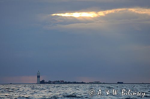 południowy kraniec wyspy Oland, Olands Sodra Odde, Lange Jan, latarnia morska Długi Jan, Szwecja