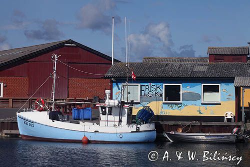 Port rybacki na wyspie Omo, Wielki Bełt, Dania