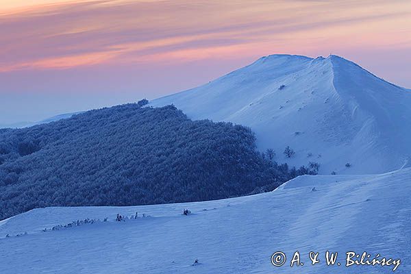 Osadzki Wierch, zima na Połoninie Wetlińskiej, Bieszczady