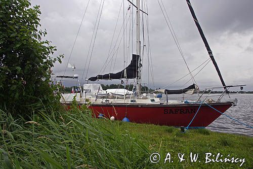 s/y Safran - trismus 37 przy polderze w Oudewegstervaart, Holandia