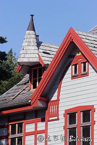 dom przy deptaku, zabudowa uzdrowiskowa, Palanga, Pałąga, Litwa, Bałtyk a house, Palanga, Lithuania