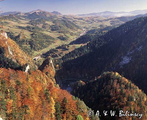 Pieniny, widok na przełom Dunajca z Sokolicy