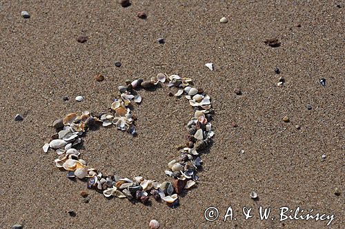 serce na piasku, plaża, wakacyjna miłość