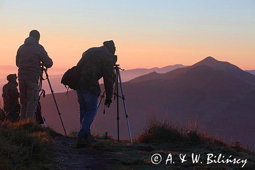 podczas pleneru Bieszczady dniem i nocą,26-28.09.2014 na połoninie Wetlińskiej, widok na Caryńską