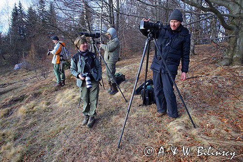 plener Bieszczady dniem i nocą, 10-12.01.2014, na punkcie widokowym koło Chaty Socjologa