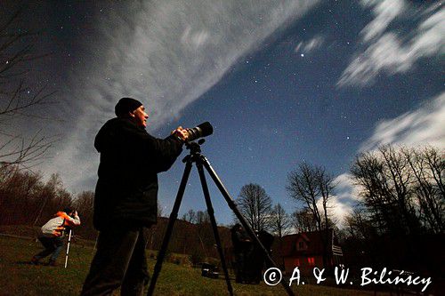 fotografowanie nocnego nieba, plener Bieszczady dniem i nocą, 10-12.01.2014