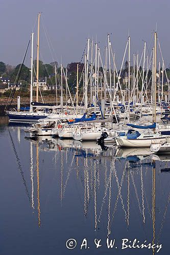 marina w Port la Foret, Finistere, Bretania, Francja