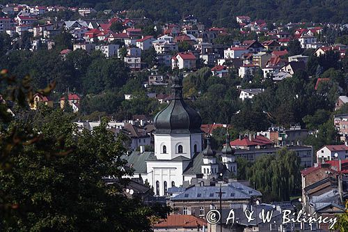 Przemyśl, Zasanie, panorama spod zamku, Cerkiew Bazylianów na Zasaniu