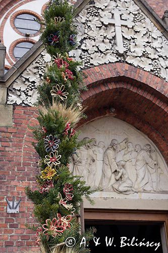 Rabka, palmy wielkanocne, Niedziela Palmowa, kościół pw św Marii Magdaleny