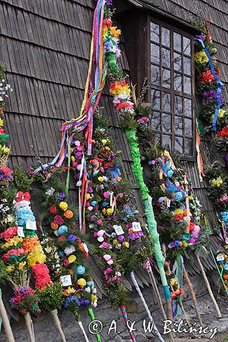 Rabka, palmy wielkanocne, Niedziela Palmowa, kościół pw św Marii Magdaleny