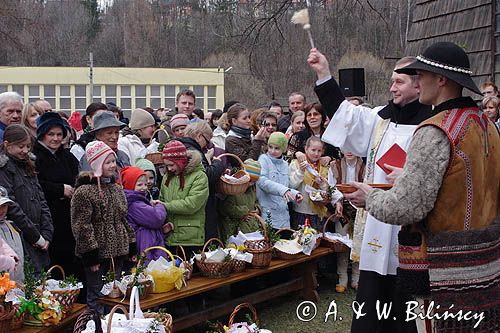 święcone, święcenie pokarmów, Rabka, Wielka Sobota