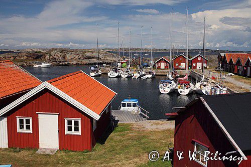 Ramso, port, Kosterhavets Park Narodowy, Szwecja Zachodnia, Skagerrak, Västra Götaland