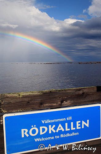 tęcza, wyspa Rodkallen, Archipelag Lulea, Szwecja, Zatoka Botnicka