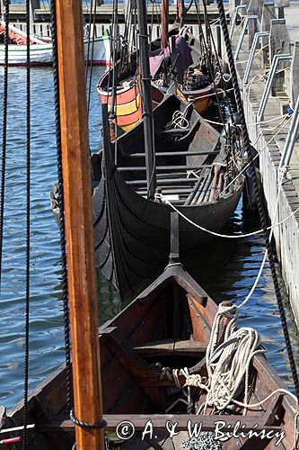 Łódź Wikingów w Roskilde, Roskilde Fjord, Zelandia, Dania