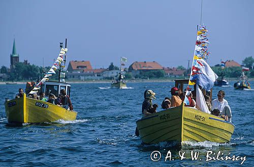 kaszubska rybacka pielgrzymka na kutrach Kuźnica - Puck 24 czerwca 1997, Kuźnica, odpust św. Piotra i Pawła