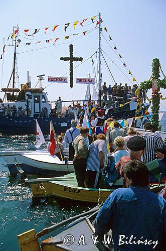 Kaszubska rybacka pielgrzymka na kutrach Kuźnica - Puck 24 czerwca 1997