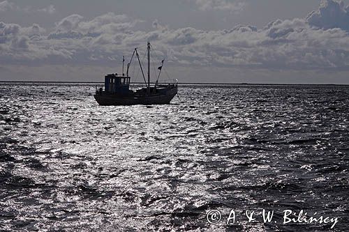 kuter na krańcu Sorve Pussala, wyspa Sarema, Saaremaa, Estonia, półwysep Sorve fishing boat, Saaremaa Island, Estonia