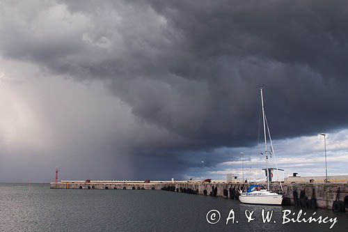 burza nad portem Montu, wyspa Sarema, Saaremaa, Estonia storm, Montu harbour, Saaremaa Island, Estonia