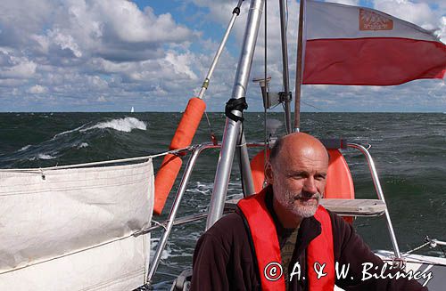Włodek przy sterze Safrana