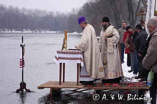 Sanok, prawosławne święto Jordanu, święcenie wody nad Sanem