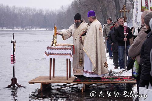 Sanok, prawosławne święto Jordanu, święcenie wody nad Sanem